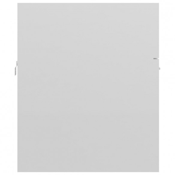 Armoire d'évier Blanc brillant 80x38,5x46 cm Aggloméré