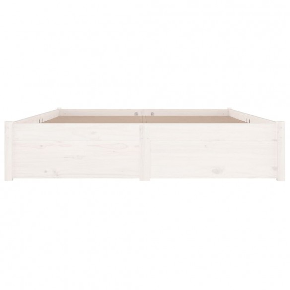Cadre de lit avec tiroirs Blanc 120x200 cm