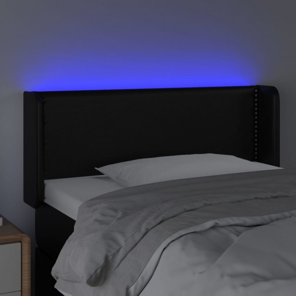 Tête de lit à LED Noir 83x16x78/88 cm Similicuir