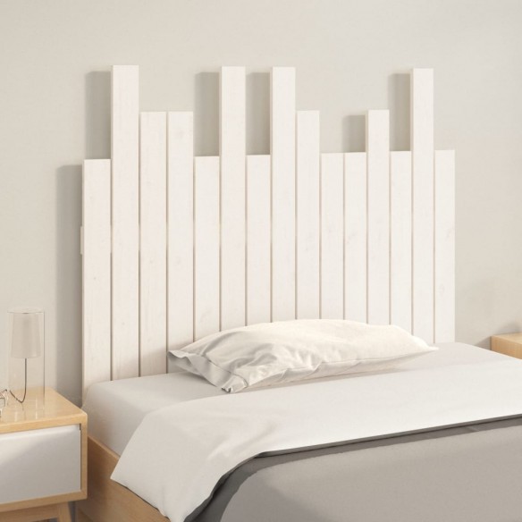 Tête de lit murale Blanc 95,5x3x80 cm Bois massif de pin