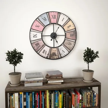 Horloge murale vintage avec mouvement à quartz 60 cm XXL 2