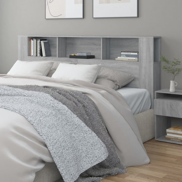 Armoire de tête de lit Sonoma gris 200x18,5x104,5 cm