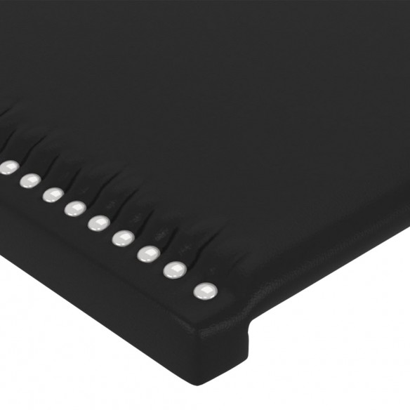 Tête de lit à LED Noir 83x16x118/128 cm Similicuir