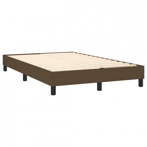 Cadre de lit matelas et LED Marron foncé 120x200 cm