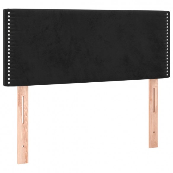 Cadre de lit et matelas Noir 80x200 cm Velours