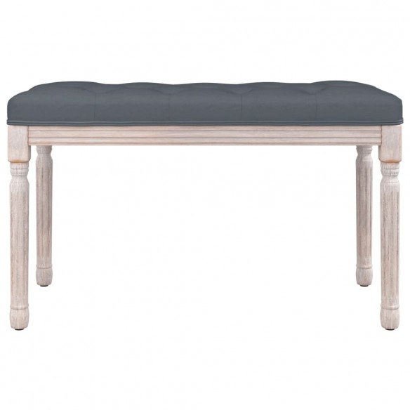 Banc Gris foncé 80x40x49 cm Velours