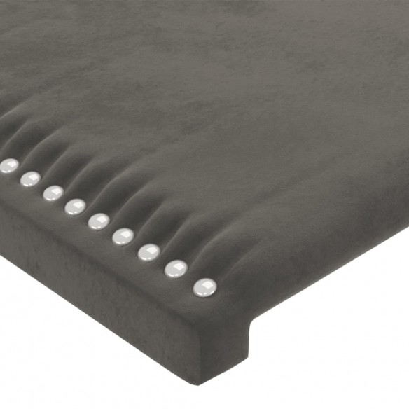 Têtes de lit 2 pcs Gris foncé 100x5x78/88 cm Velours