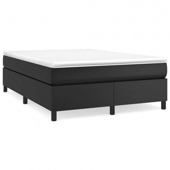 Cadre de lit avec matelas Noir 140x190 cm Similicuir