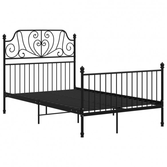 Cadre de lit Noir Métal 120x200 cm
