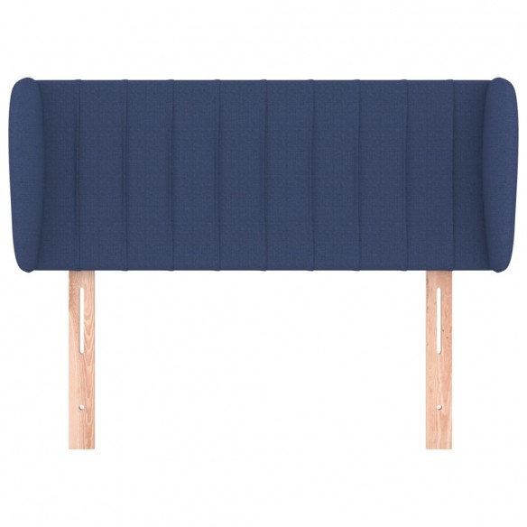 Tête de lit avec oreilles Bleu 103x23x78/88 cm Tissu