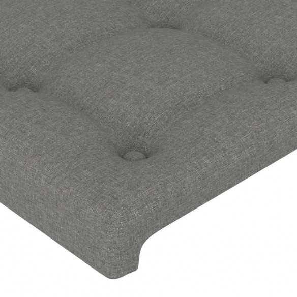 Tête de lit avec oreilles Gris foncé 83x23x78/88 cm Tissu