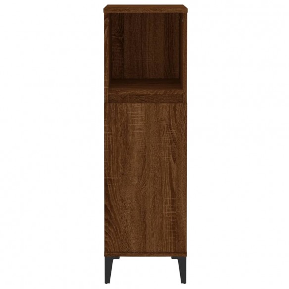 Armoire de bain chêne marron 30x30x100 cm bois d'ingénierie