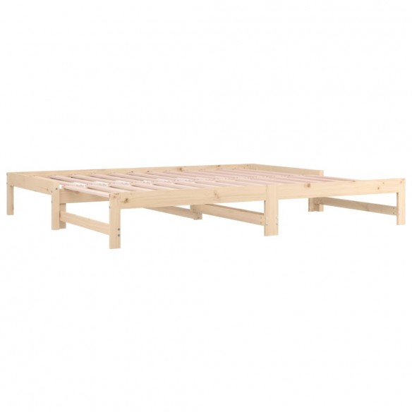 Lit coulissant 2x(90x200) cm Bois de pin massif