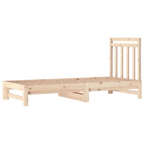 Lit coulissant 2x(90x200) cm Bois de pin massif