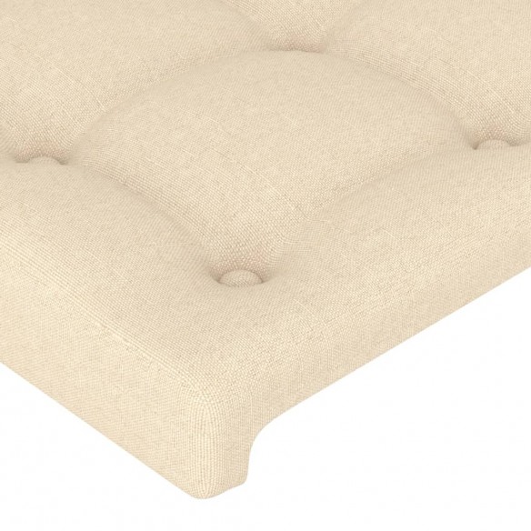 Tête de lit avec oreilles Crème 93x16x78/88 cm Tissu