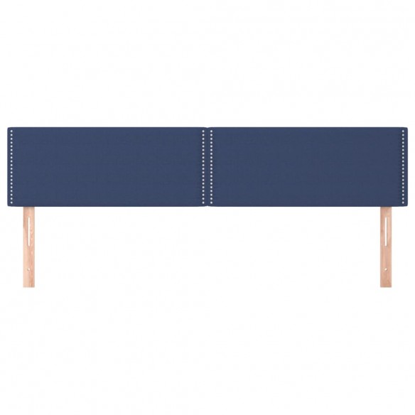 Têtes de lit 2 pcs Bleu 100x5x78/88 cm Tissu