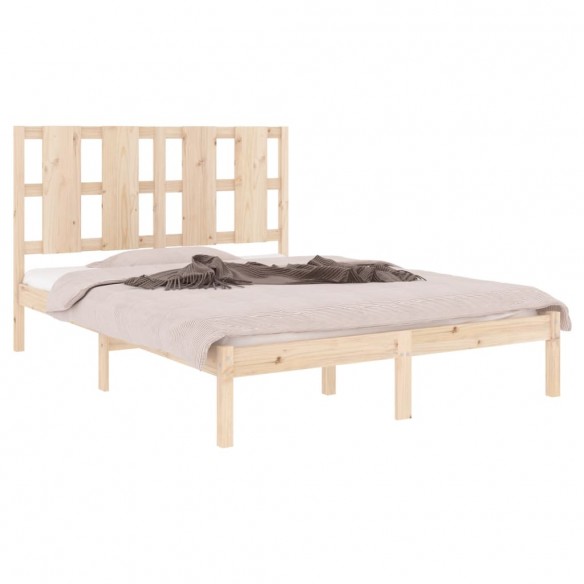 Cadre de lit bois massif 135x190 cm double