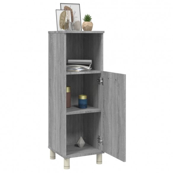 Armoire de bain Sonoma gris 30x30x95 cm Bois d'ingénierie