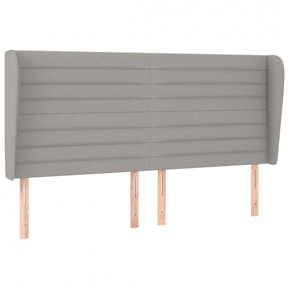 Cadre de lit avec matelas Gris clair 200x200cm Tissu