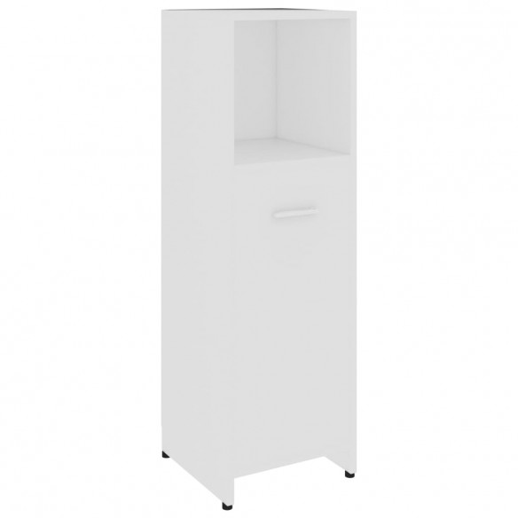 Ensemble de meubles de salle de bain 3 pcs Blanc Aggloméré