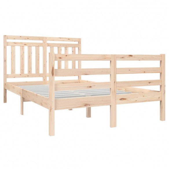 Cadre de lit Bois massif 120x190 cm Petit Double