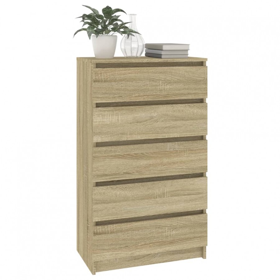 Commode Chêne sonoma 60x36x103 cm 