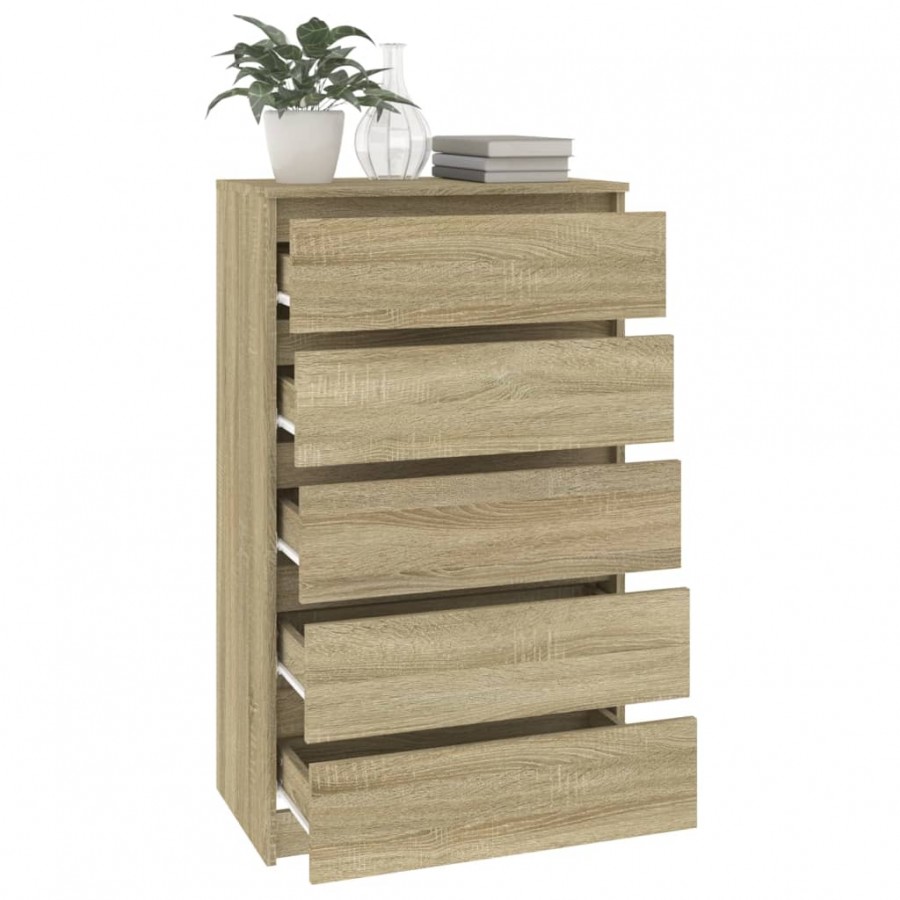 Commode Chêne sonoma 60x36x103 cm 