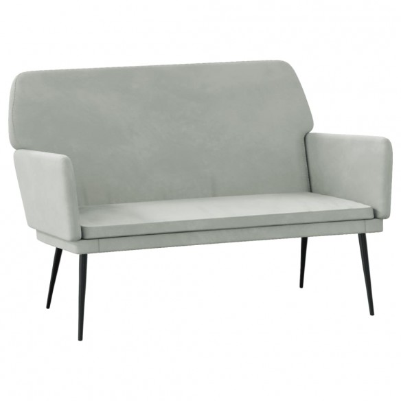 Banc Gris clair 108x79x79 cm Velours