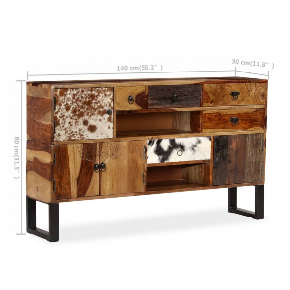 Buffet Bois solide 140x30x80 cm