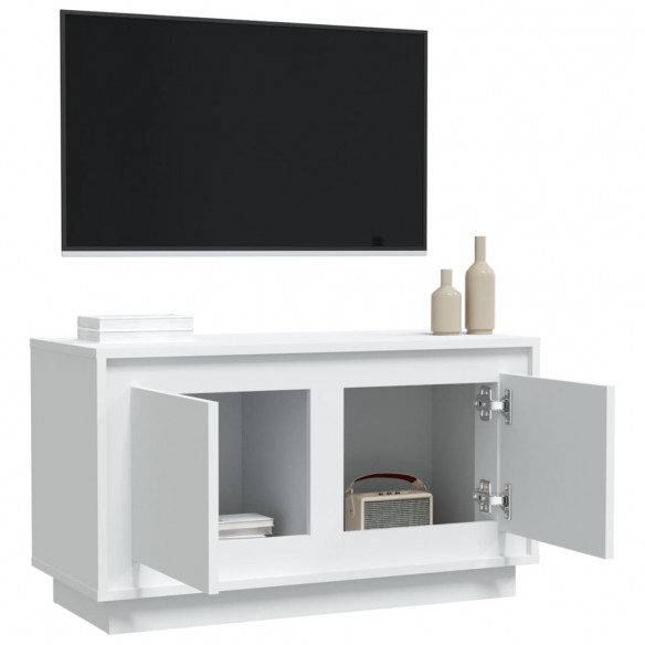 Meuble TV blanc 80x35x45 cm bois d'ingénierie