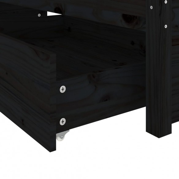 Cadre de lit avec tiroirs Noir 135x190 cm Double