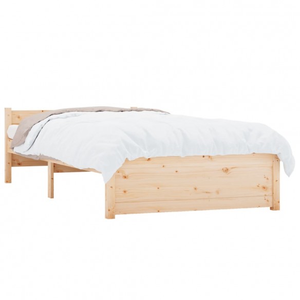 Cadre de lit bois massif 75x190 cm petit simple