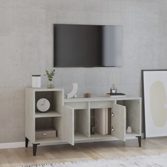 Meuble TV Gris béton 100x35x55 cm Bois d'ingénierie