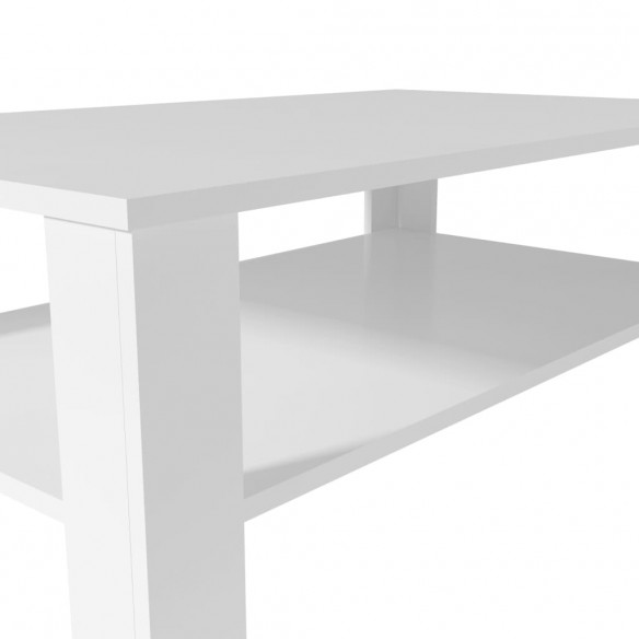 Table basse en aggloméré 100 x 59 x 42 cm Blanc
