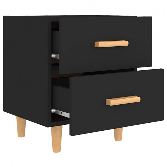 Tables de chevet 2 pcs Noir 40x35x47,5 cm