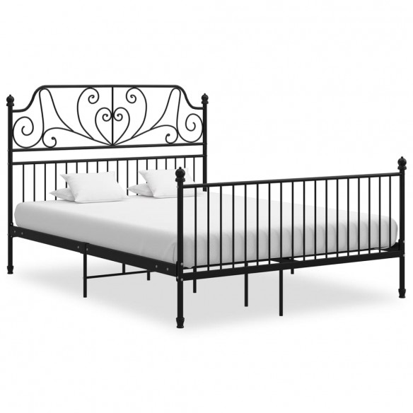Cadre de lit Noir Métal 160x200 cm