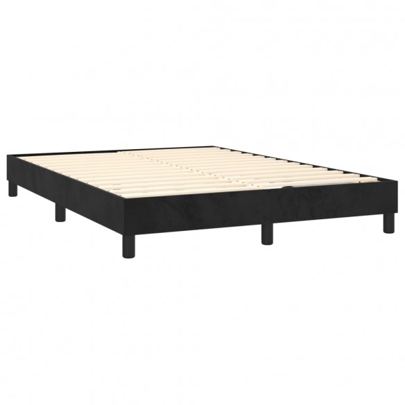 Cadre de lit avec matelas Noir 140x200 cm Velours