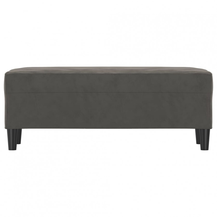 Banc Gris foncé 100x35x41 cm Velours