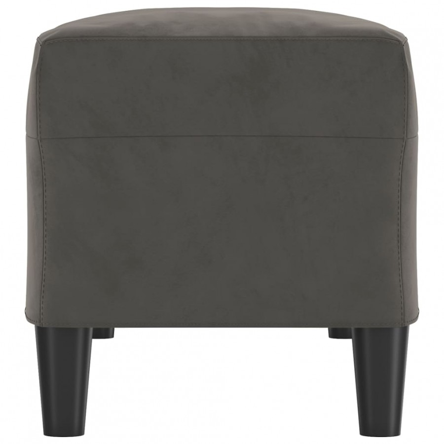 Banc Gris foncé 100x35x41 cm Velours