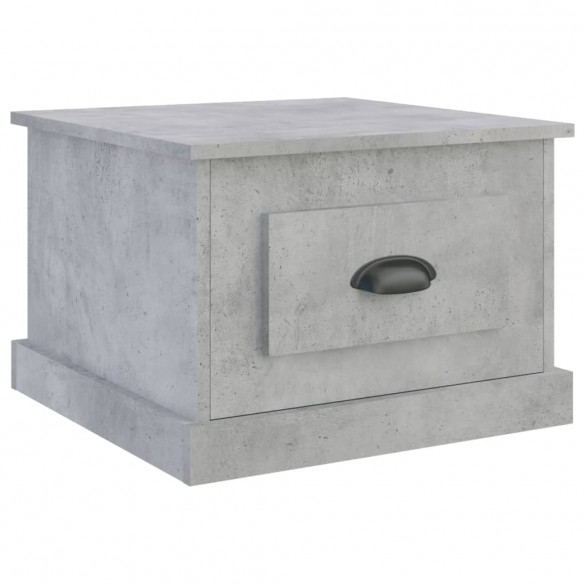 Table basse gris béton 50x50x35 cm bois d'ingénierie