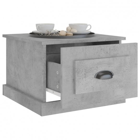 Table basse gris béton 50x50x35 cm bois d'ingénierie