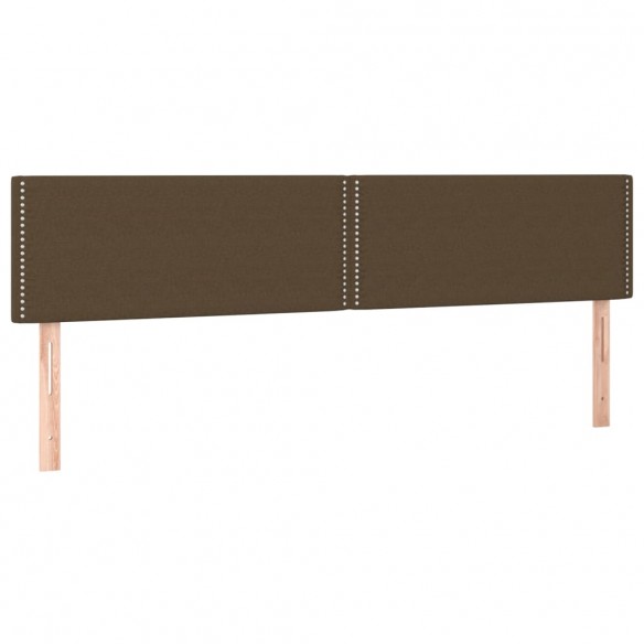 Têtes de lit 2 pcs Marron Foncé 90x5x78/88 cm Tissu