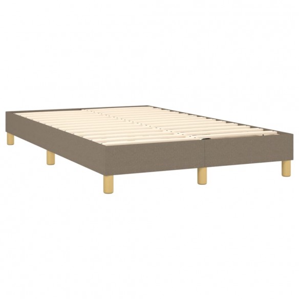 Sommier à lattes de lit avec matelas Taupe 120x200 cm Tissu