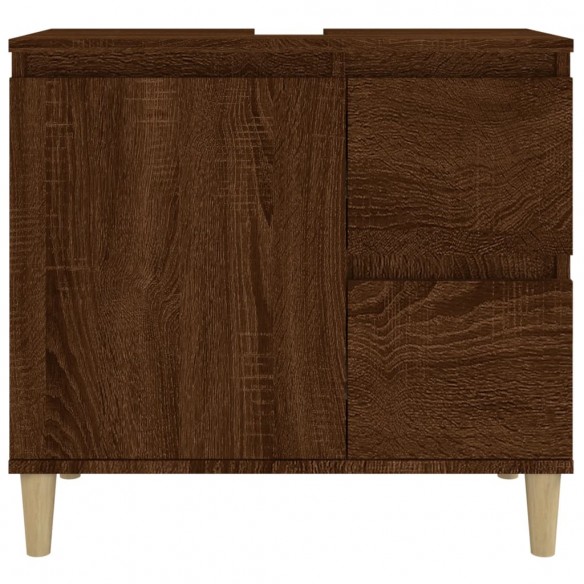 Armoire de bain chêne marron 65x33x60 cm bois d'ingénierie