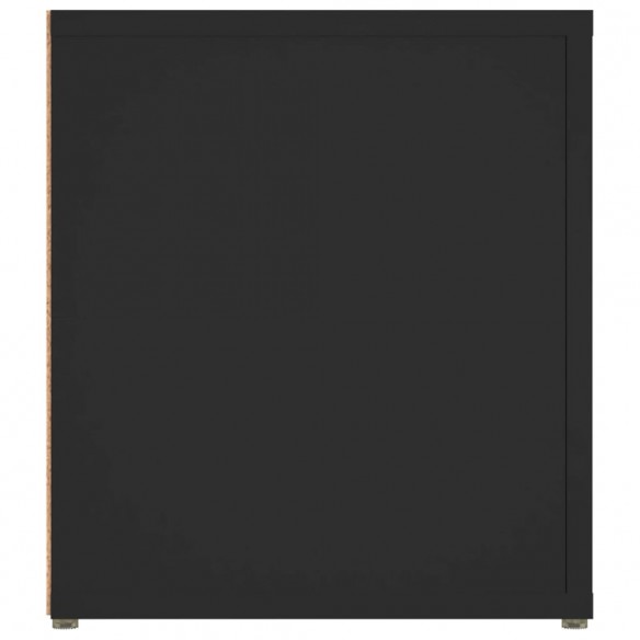 Meuble TV Noir 80x31,5x36 cm Bois d'ingénierie