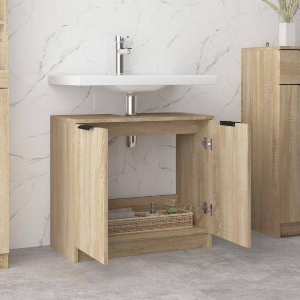 Armoire salle de bain Chêne sonoma 64,5x33,5x59 cm