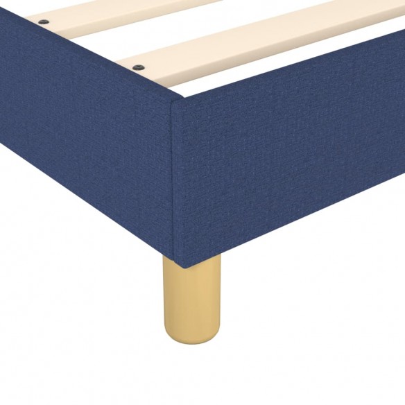 Cadre de lit avec matelas Bleu 120x200 cm Tissu