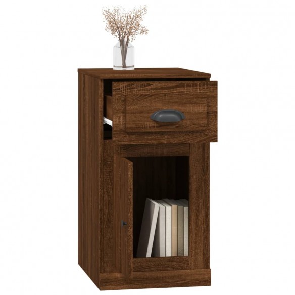 Armoire latérale avec tiroir chêne marron 40x50x75 cm