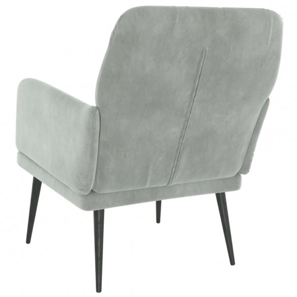 Fauteuil Gris clair 62x79x79 cm Velours