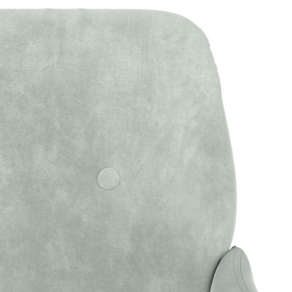 Fauteuil Gris clair 62x79x79 cm Velours